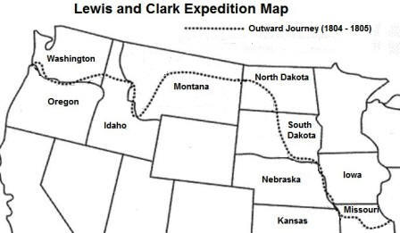 Lewis and Clark Outward Journey